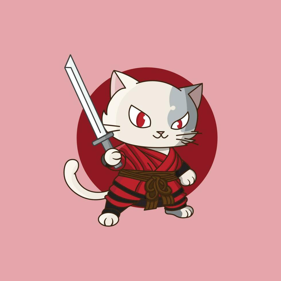 Ninja Katze Vektor