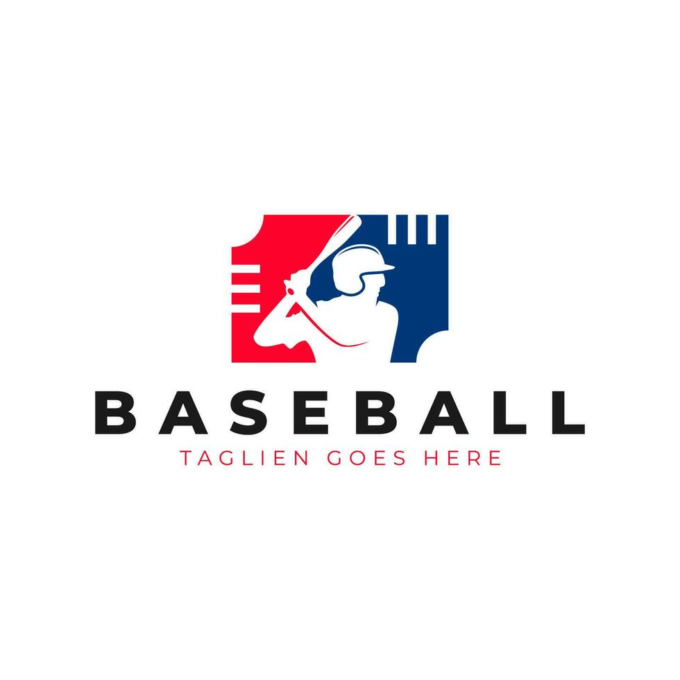 Baseball Spieler Vektor Illustration Logo