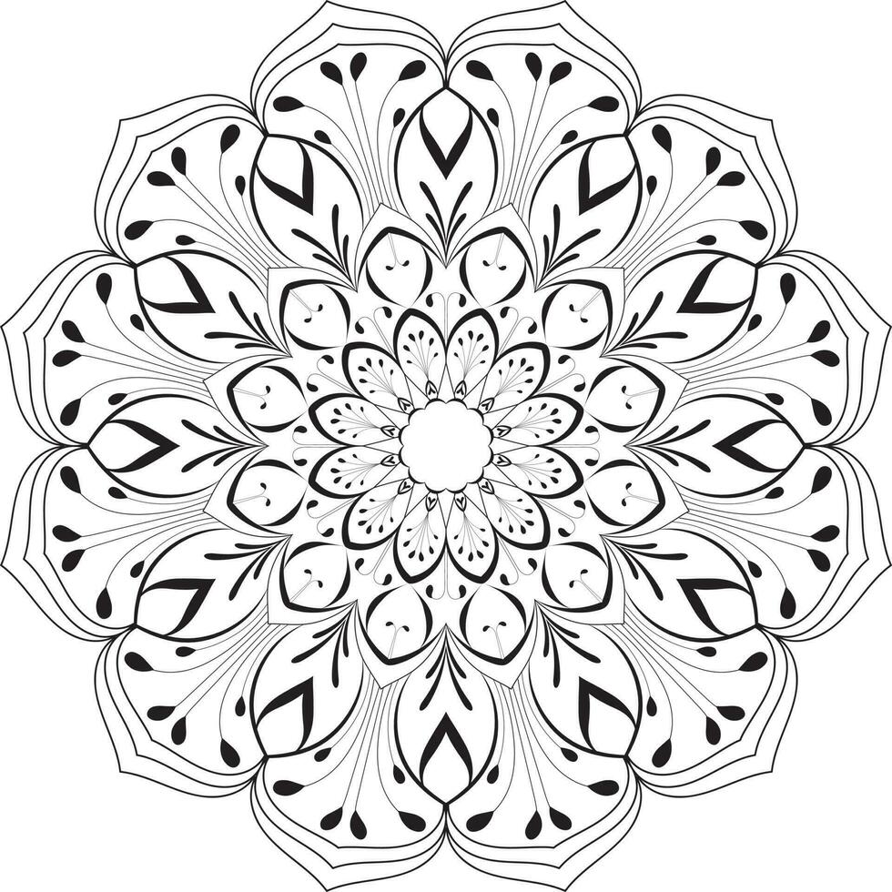 blomma mandala färg bok, kreativ lyx av mandala illustration vektor