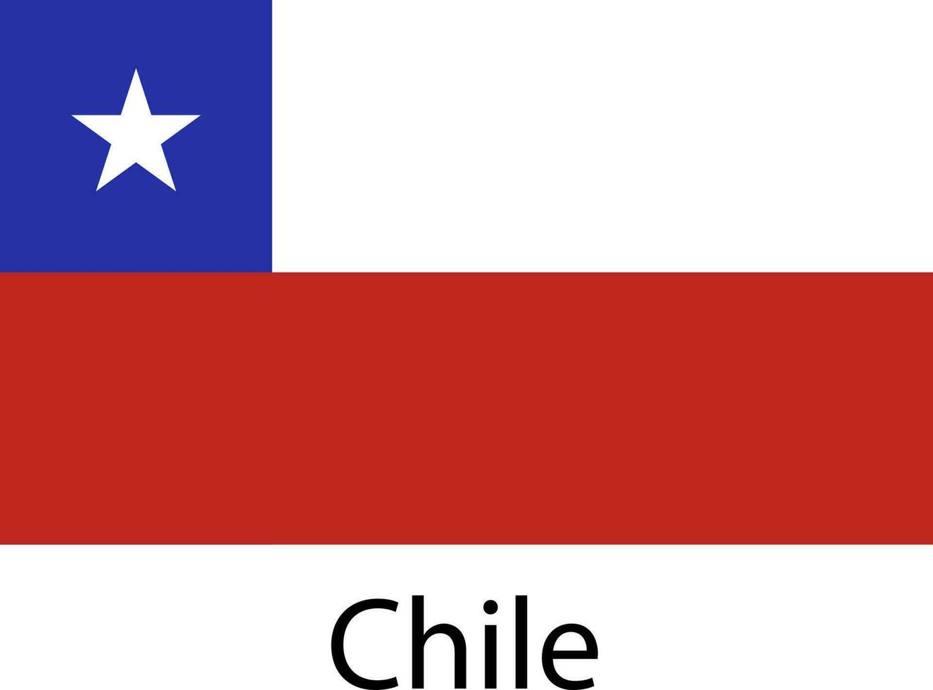 nationell flagga ikon chile vektor