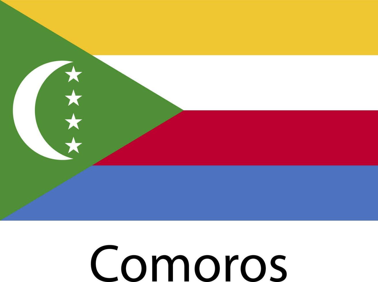 Nationalflaggensymbol Komoren vektor