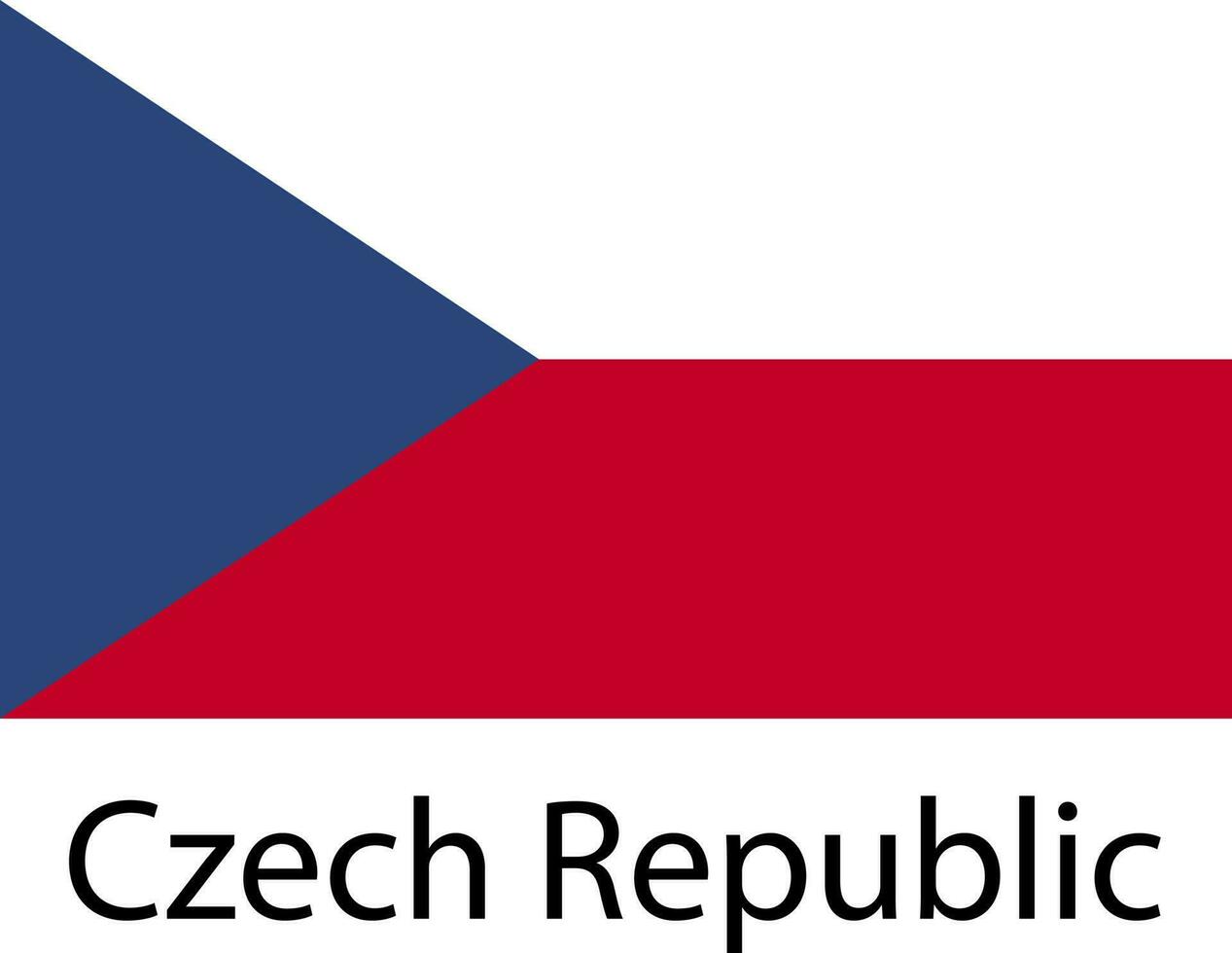 National Flagge Symbol Tschechisch Republik vektor