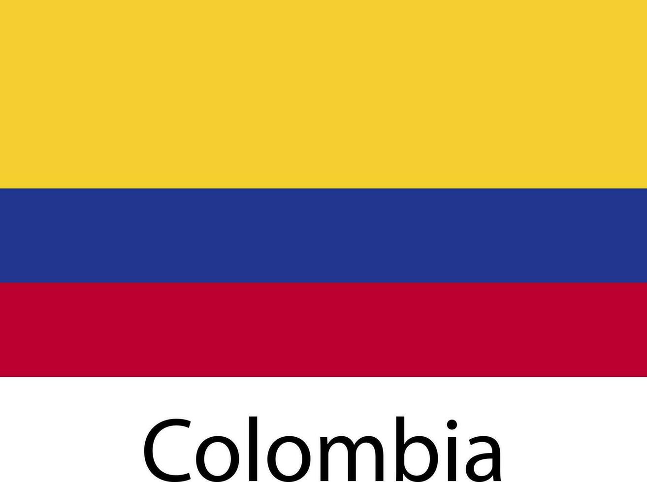 Nationalflaggensymbol Kolumbien vektor