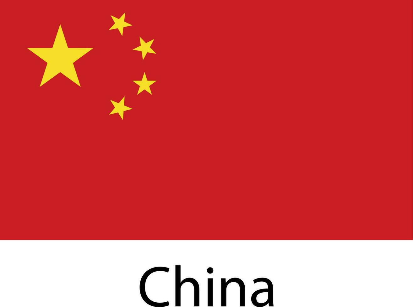 nationella flagga ikonen Kina vektor