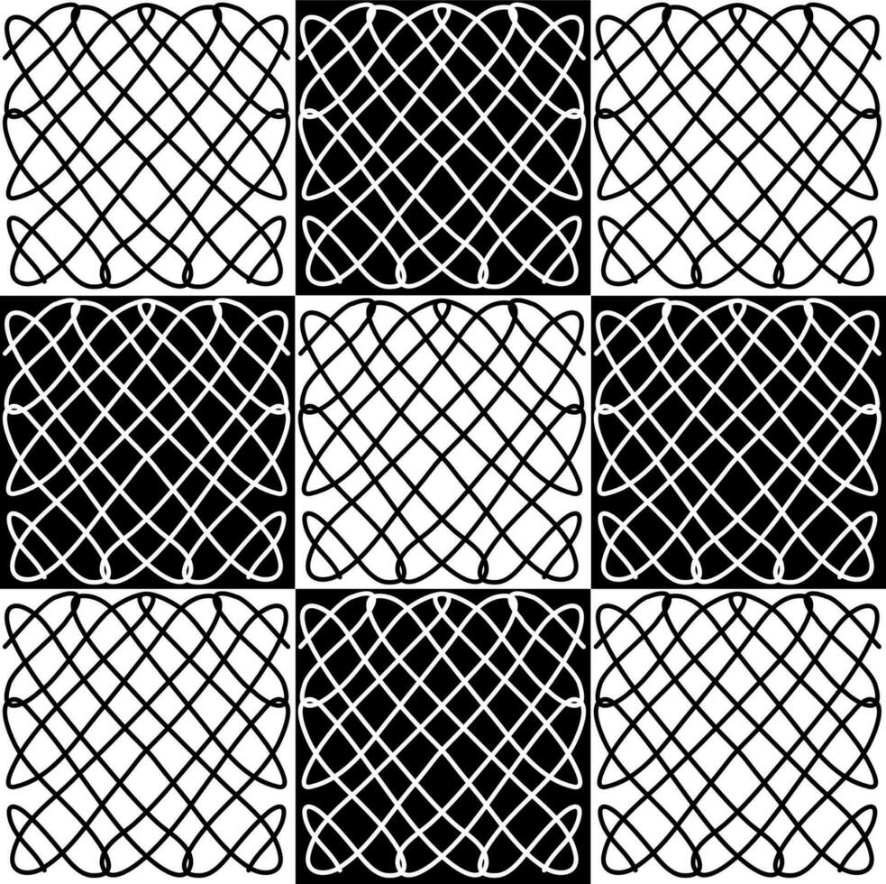 abstrakt schwarz und Weiß einfarbig Muster. Geometrie, Kalligraphie vektor