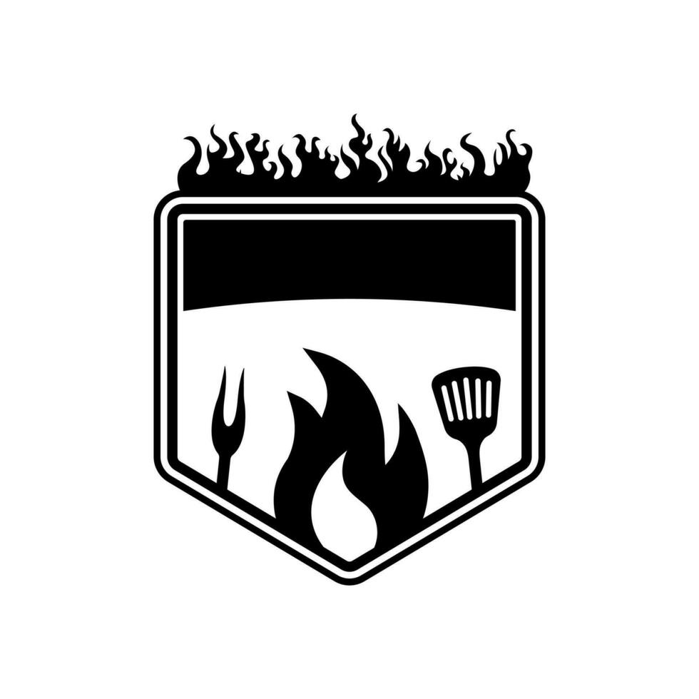 grill bemästra ikon vektor. bbq illustration tecken. grill meny symbol eller logotyp. vektor