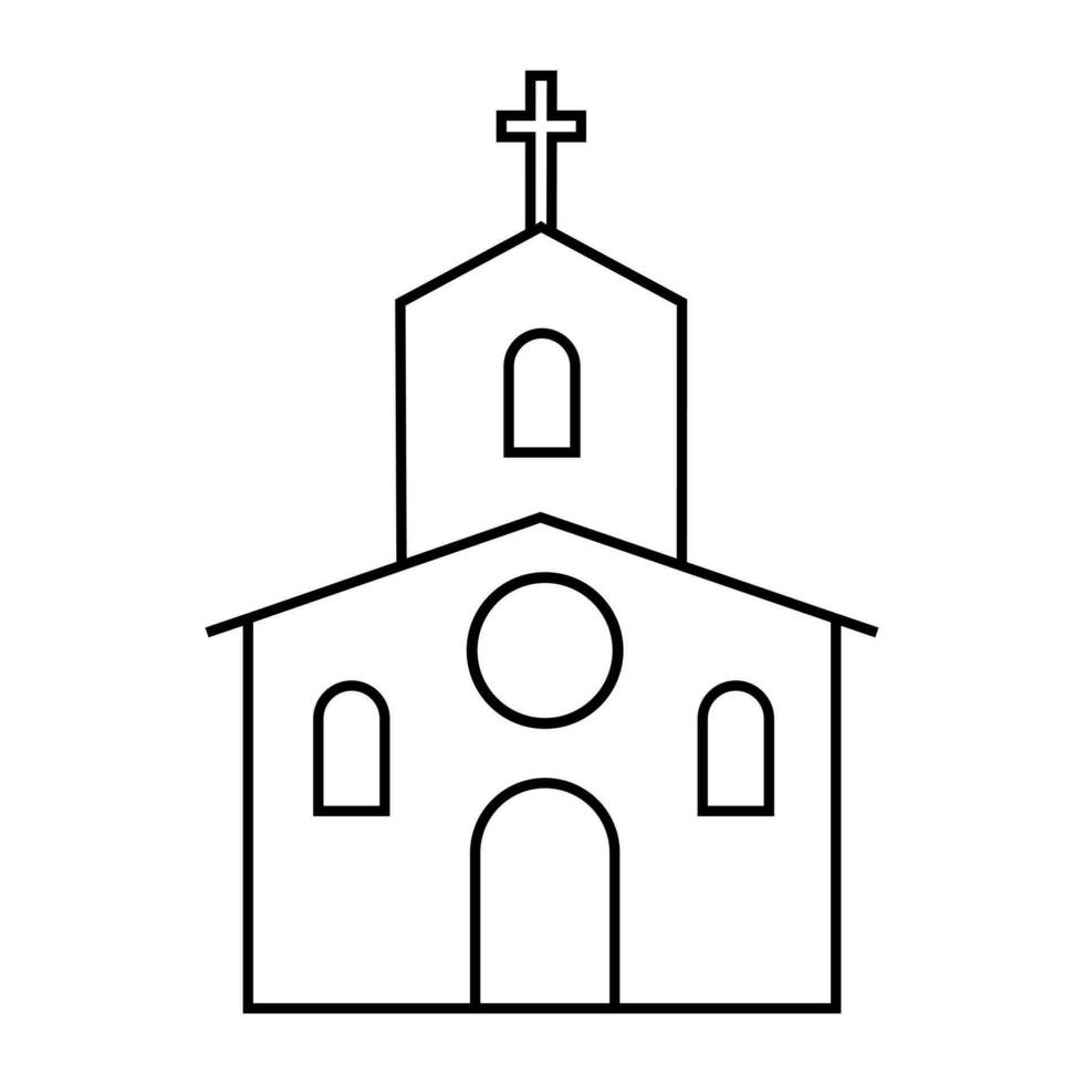 kyrka ikon vektor. religion illustration tecken. tro symbol eller logotyp. vektor