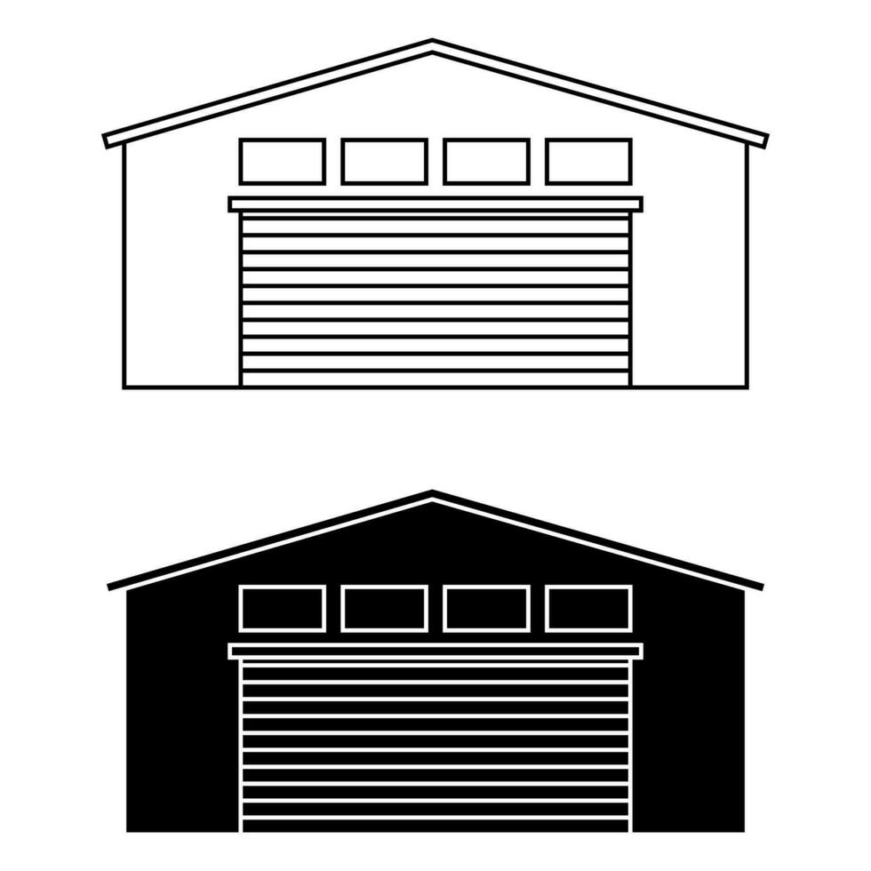 Warenhaus Symbol Vektor Satz. Lager Illustration Zeichen Sammlung. Geschäft Symbol oder Logo.