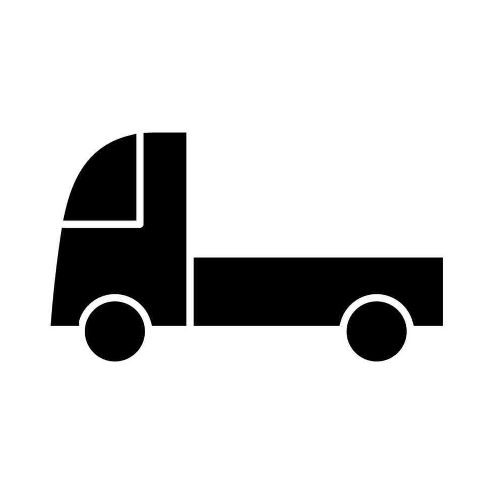 LKW Vektor Symbol. LKW Illustration unterzeichnen. Autotransporter Symbol oder Logo.