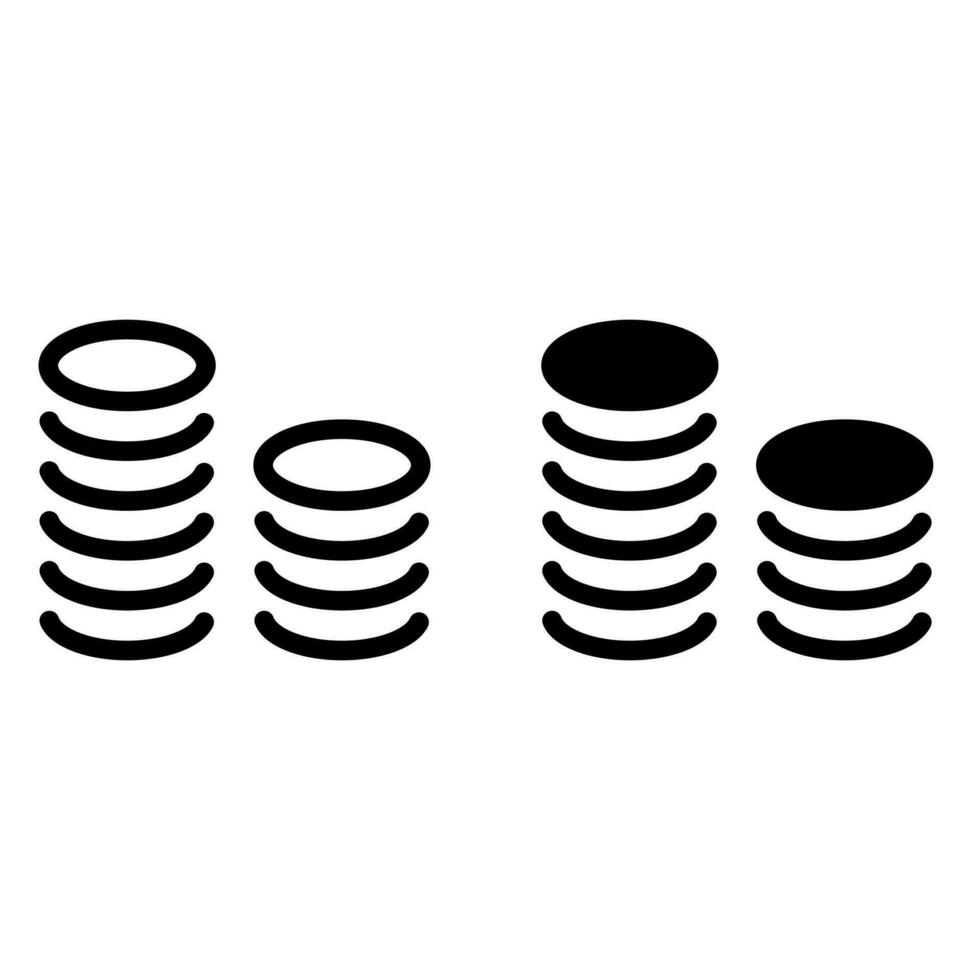 Geld-Icon-Vektor-Set. Sammlung von Finanzillustrationszeichen. Bankensymbol. vektor