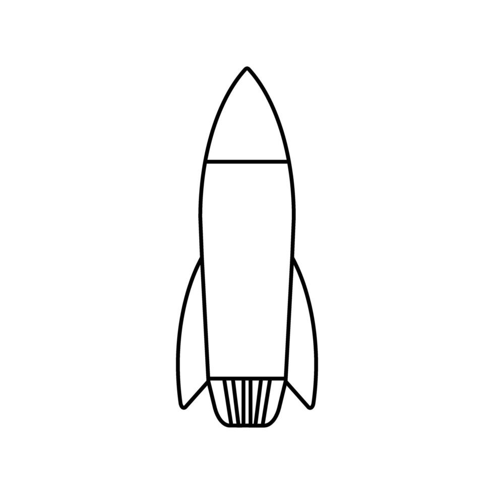 raket ikon vektor. bomba illustration tecken. kärn vapen symbol. explosion logotyp. vektor