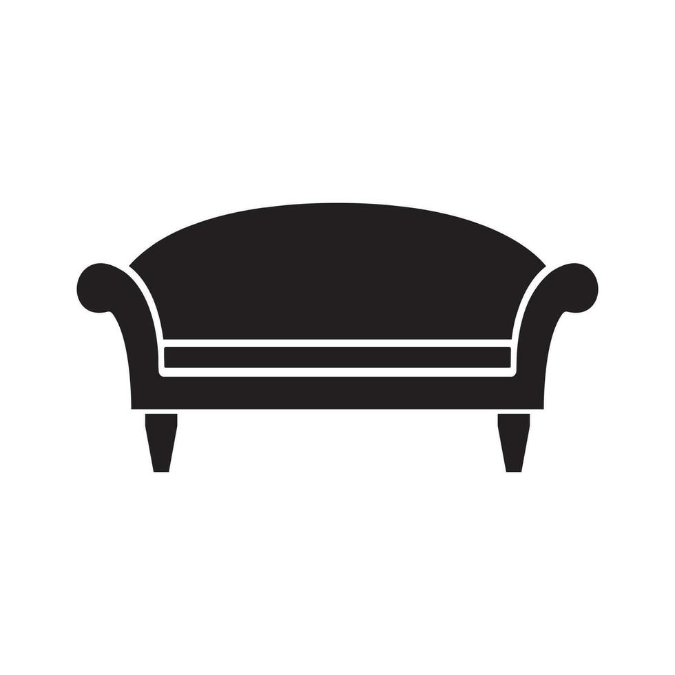 möbelikon vektor. fåtölj illustration tecken. soffa symbol eller logotyp. vektor