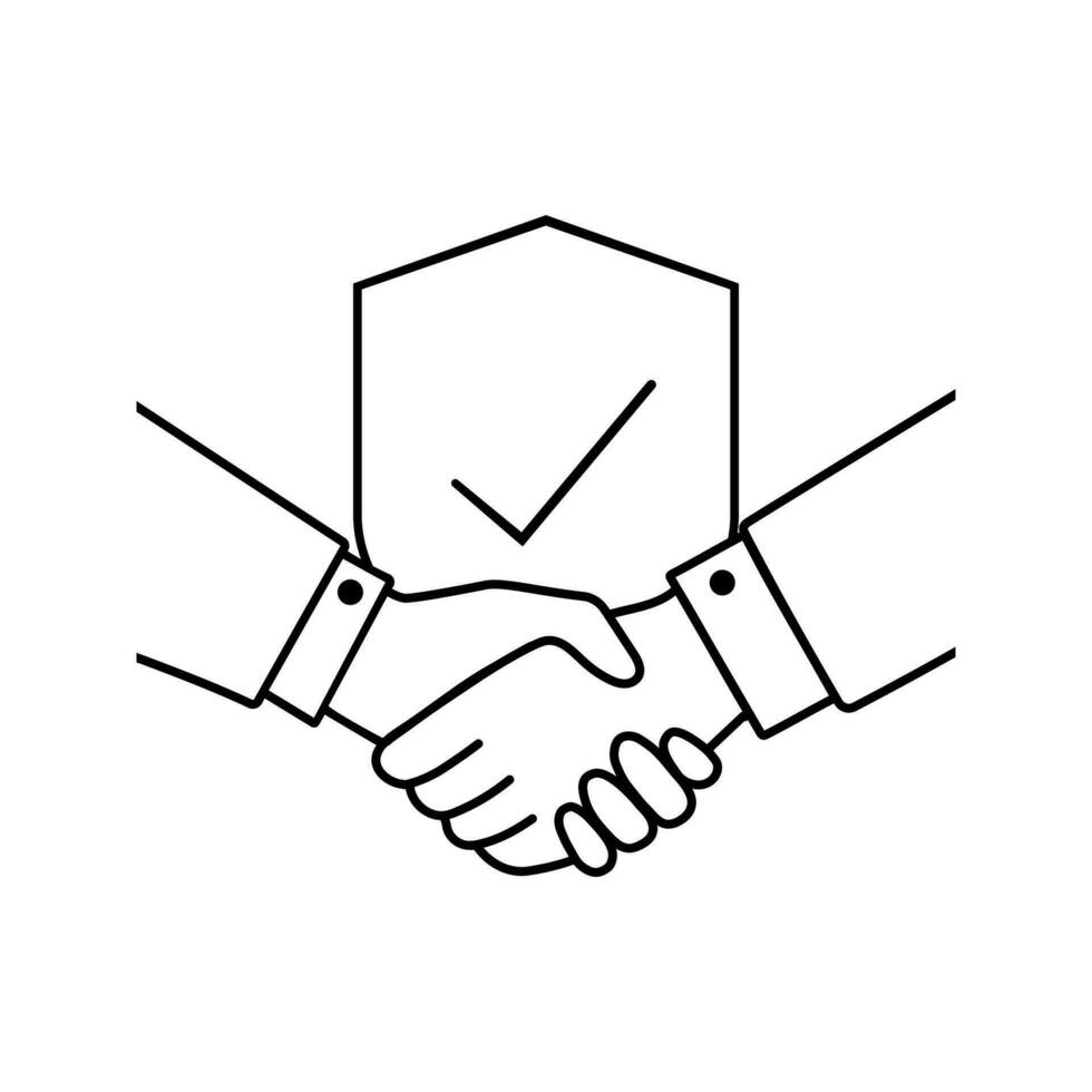 Vertrauen Symbol Vektor. Deal Illustration unterzeichnen. Freundschaft Symbol oder Logo. vektor