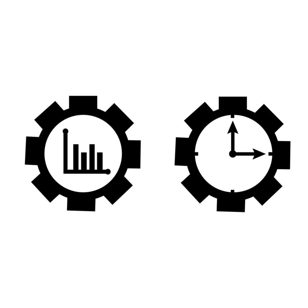 produktivitet ikon vektor uppsättning. effektivitet illustration tecken samling. resultat symbol eller logotyp.