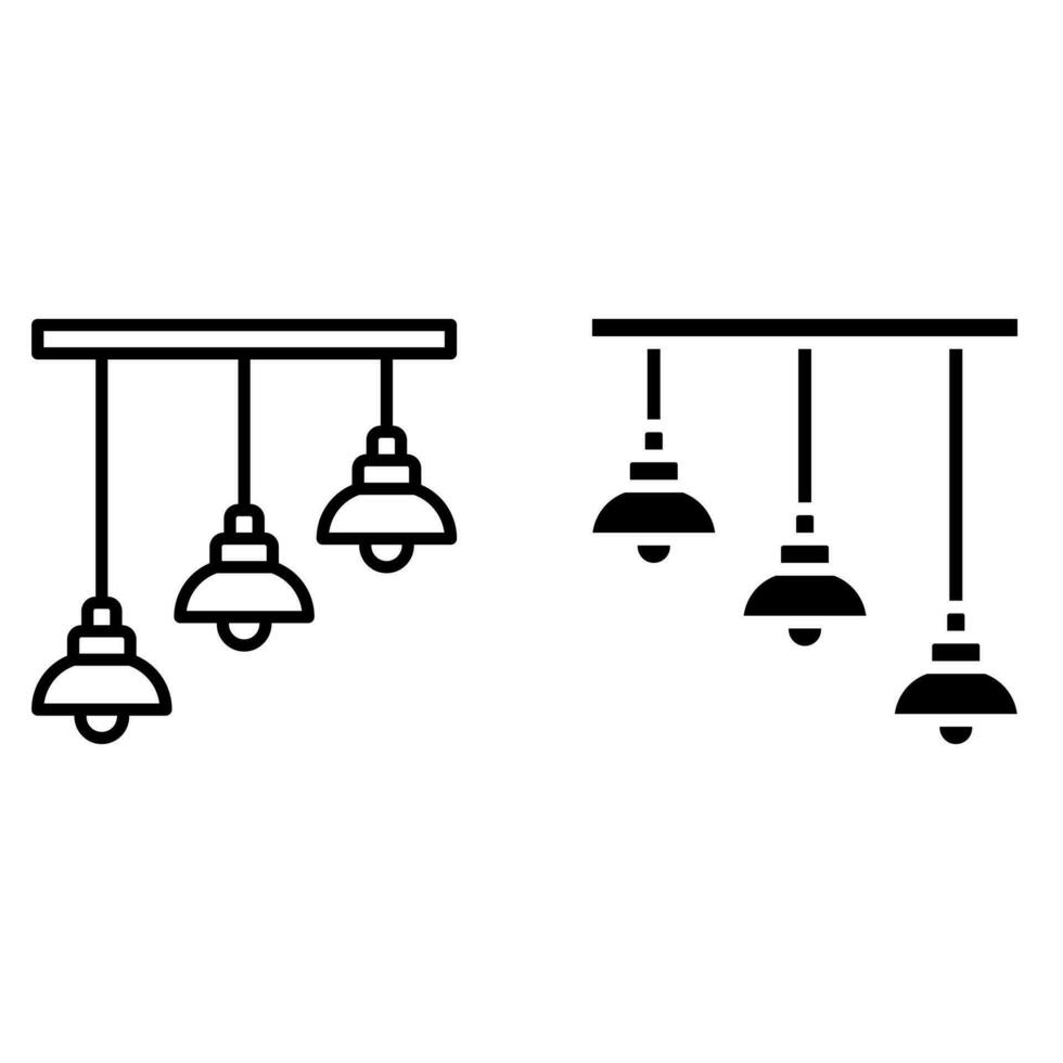 Lampe Symbol Vektor Satz. Illuminator Konstruktion Illustration Zeichen Sammlung. Beleuchtung Symbol oder Logo.