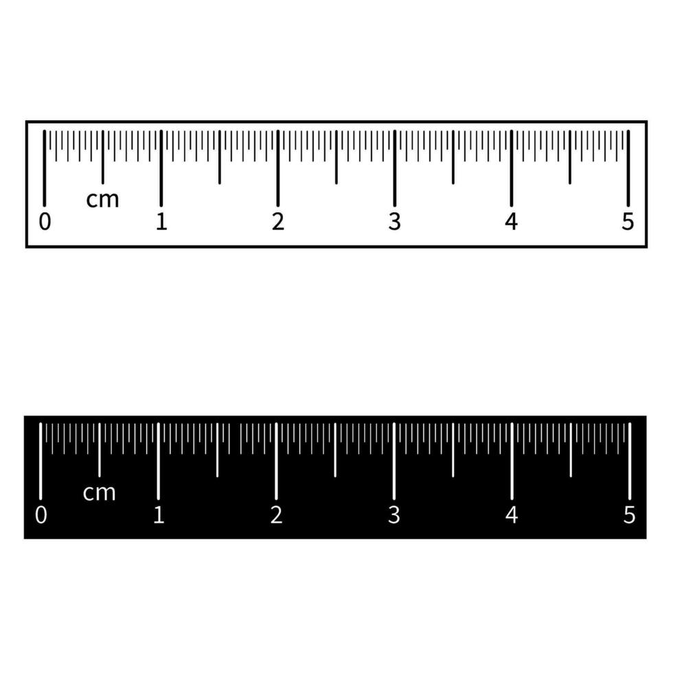 centimeter linjal ikon vektor uppsättning. kansli illustration tecken samling. studie symbol eller logotyp.