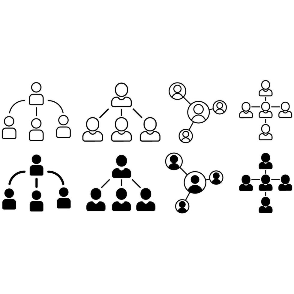 Verweisung Programm Symbol Vektor Satz. Affiliate Illustration Zeichen Sammlung. Partner Symbol oder Logo.