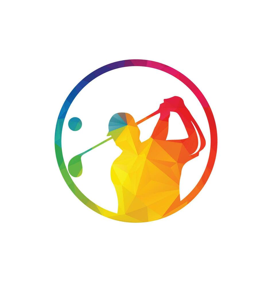 golf logotyp gunga skjuta använda sig av för golf klubb vektor