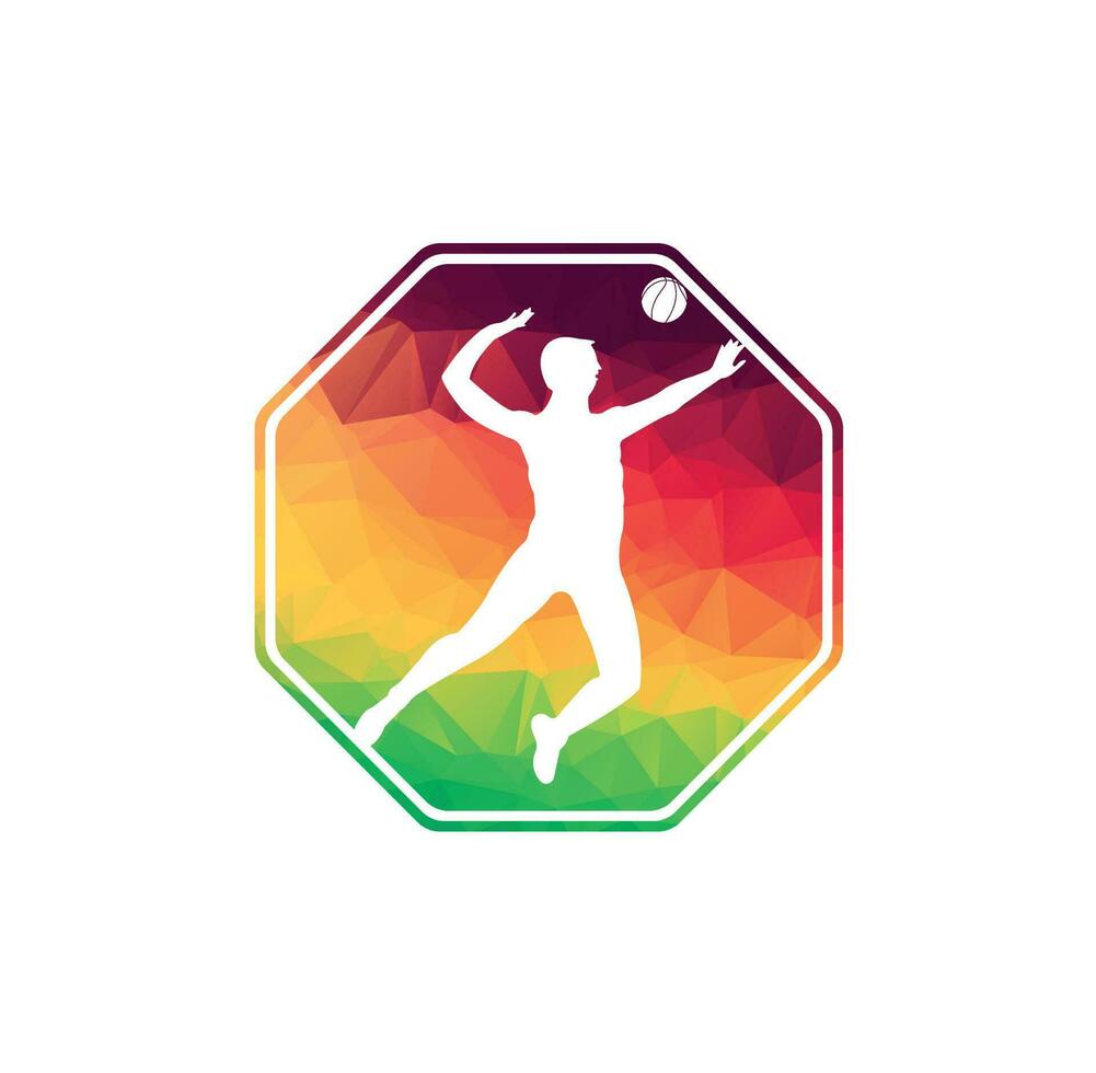 Volleyball Verein Logo Abzeichen Etikette Volley Ball Logo Design Vorlage vektor