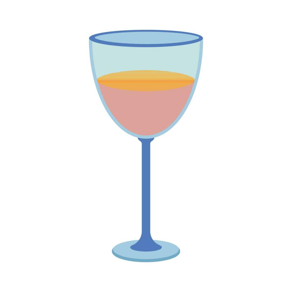 maträtter. en glas, cocktail, vinglas med en dryck. vektor