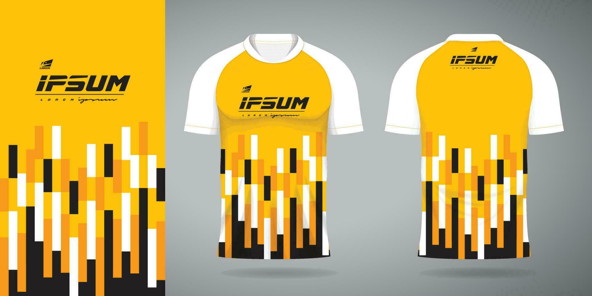 gul jersey sport enhetlig skjorta design mall vektor