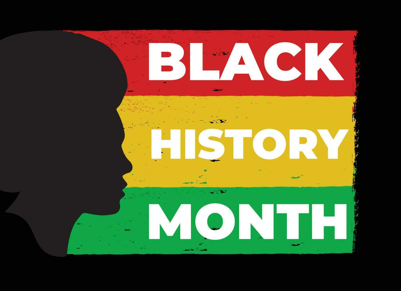 svart historia månad baner. vektor afrikansk amerikan historia mönster