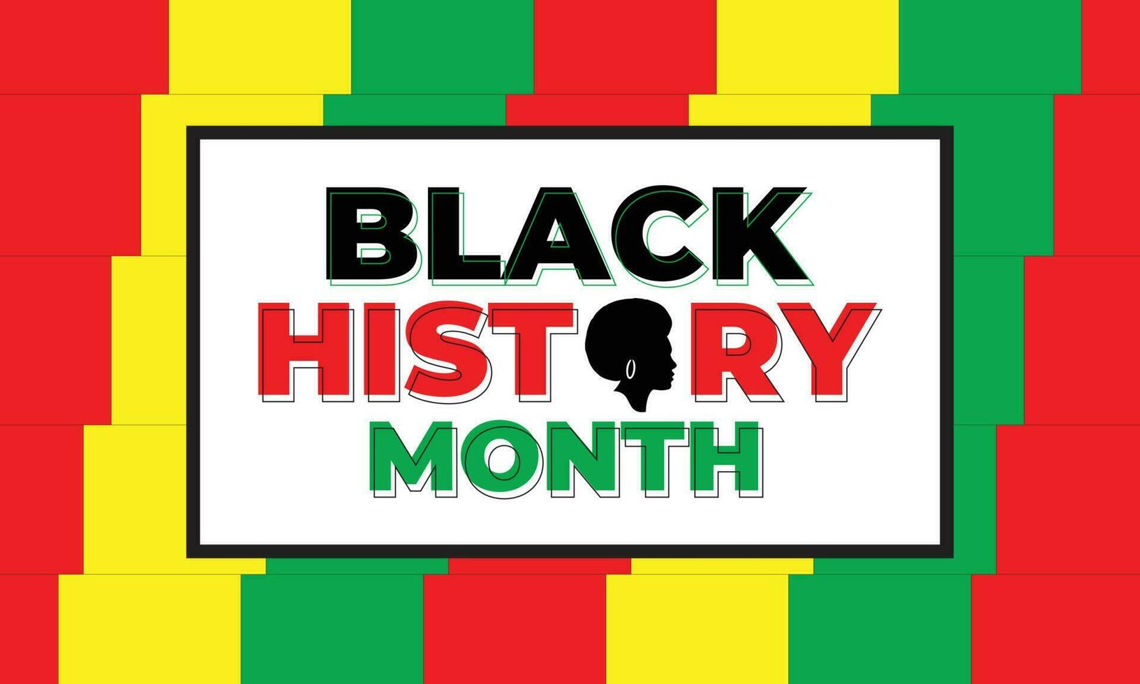 feiert den Monat der schwarzen Geschichte. Amerikaner und Afrikaner. vektor