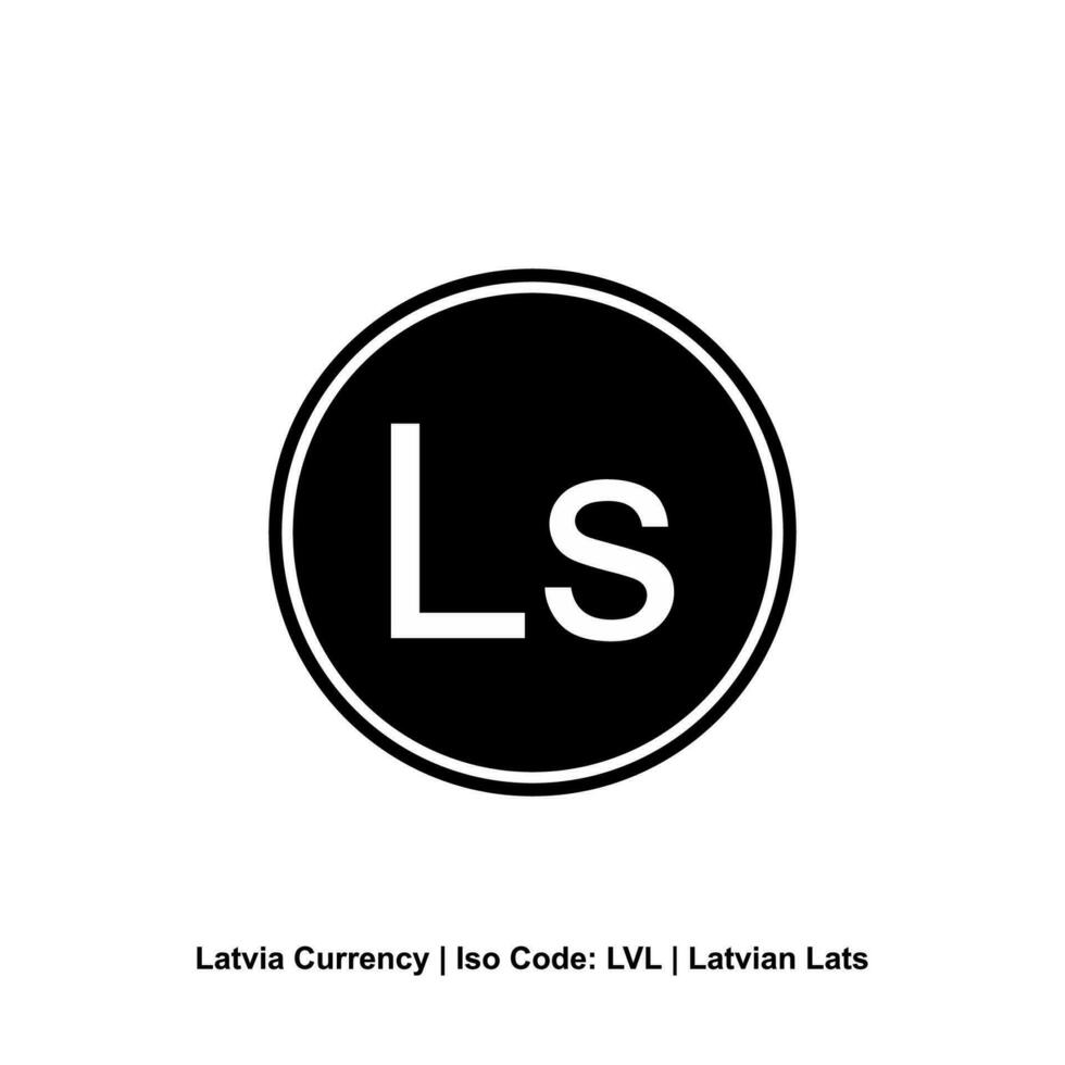 lettland valuta symbol, lettiska lats ikon, lvl tecken. vektor illustration