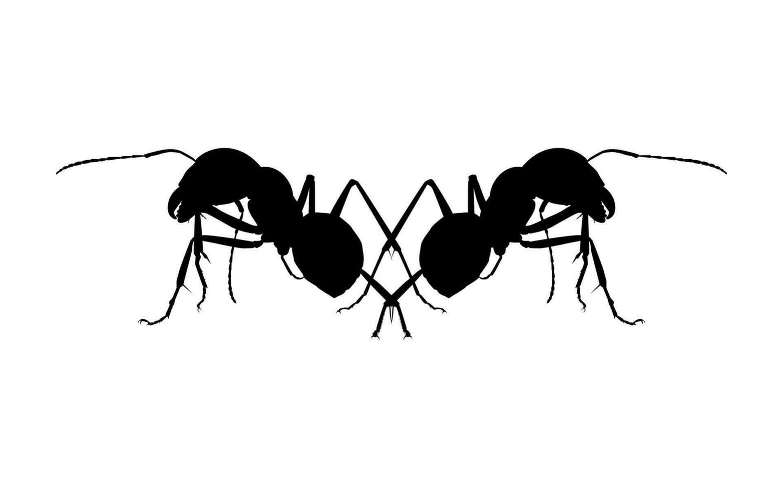 Paar von das Ameise Silhouette zum Kunst Illustration, Logo, Piktogramm, Webseite, oder Grafik Design Element. Vektor Illustration