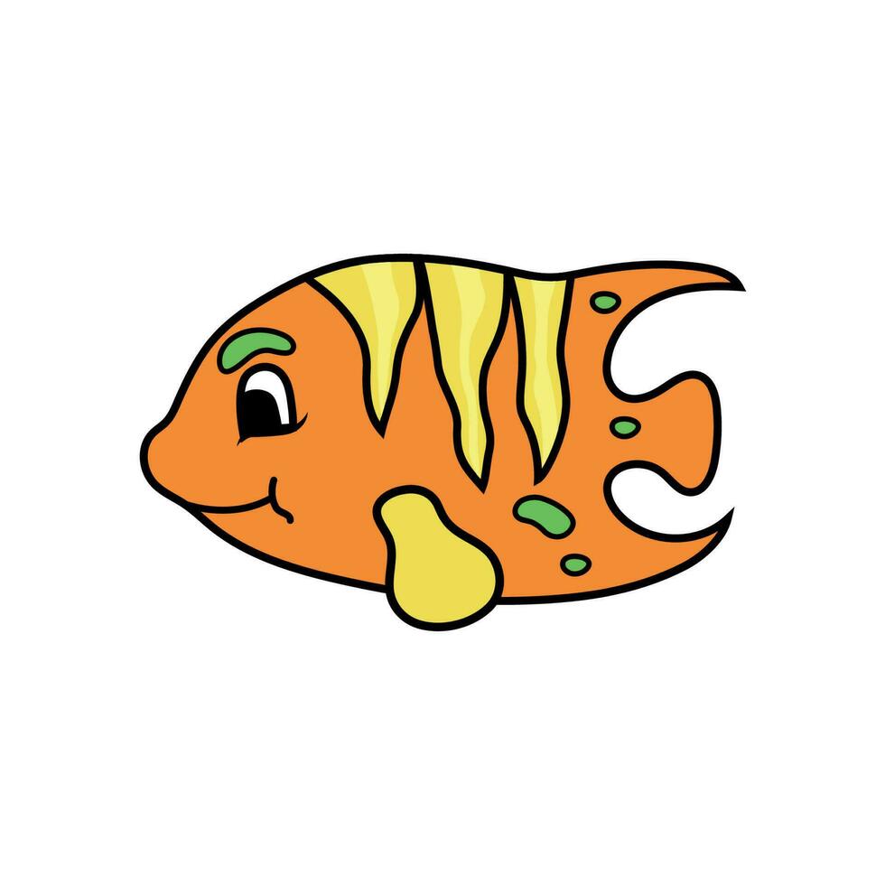 Orange Fisch isoliert vektor