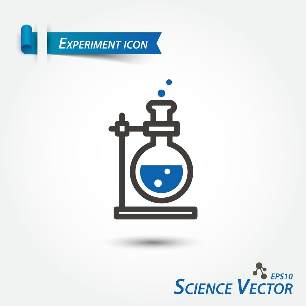 experiment ikon vetenskaplig vektor