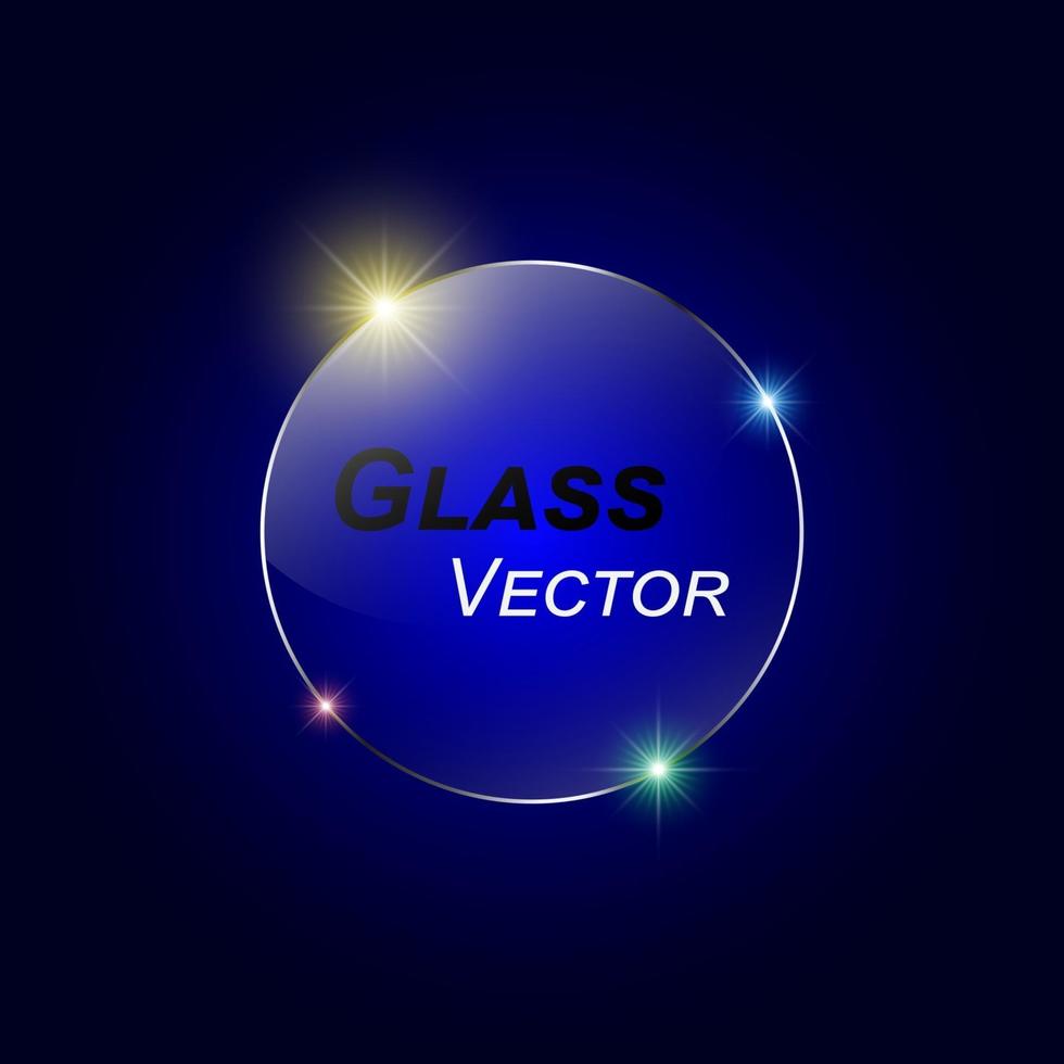Glasknopf auf blauem Hintergrund vektor