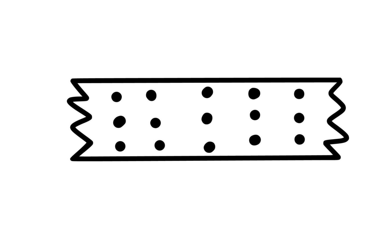 Washi-Tape-Doodle-Illustration vektor