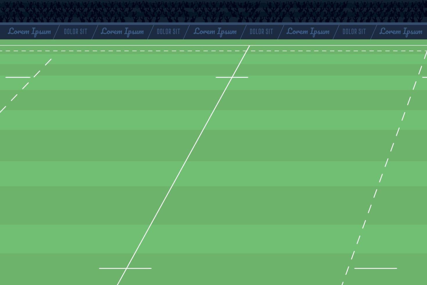 flache Farbvektorillustration des amerikanischen Fußballfeldes vektor