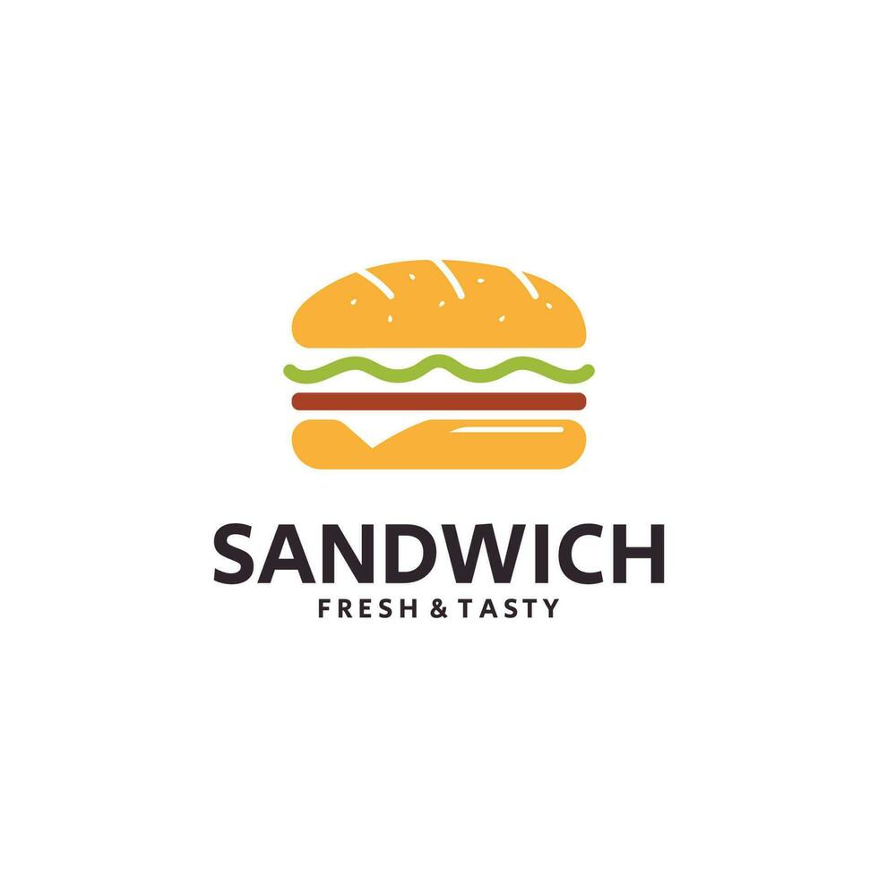 Sandwich Logo Vorlage mit Vektor Konzept