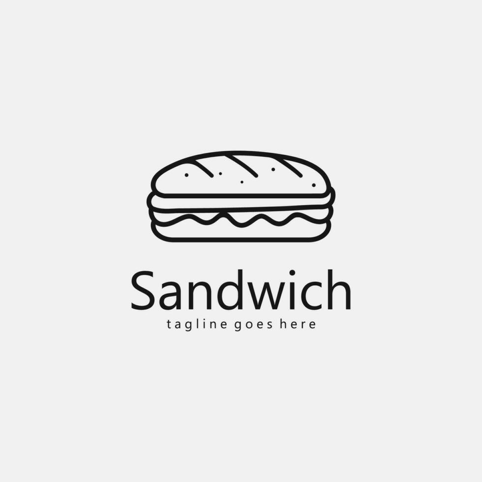 Sandwich Logo Vorlage mit Vektor Konzept