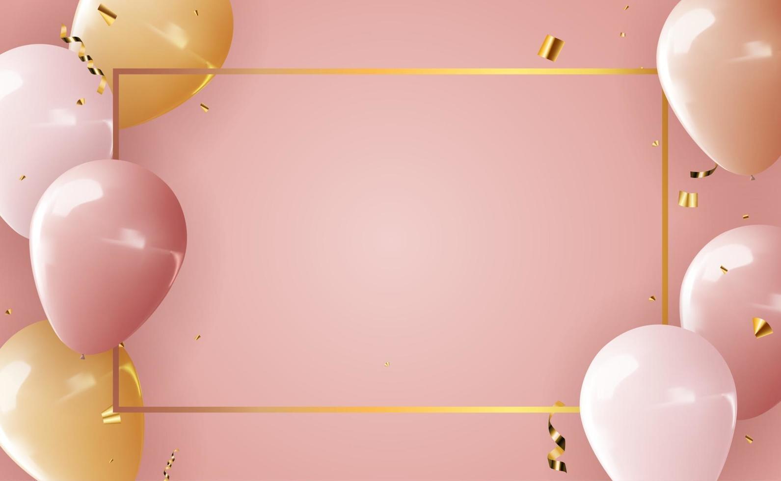 realistischer 3d Ballon für Partyfeiertagshintergrund vektor