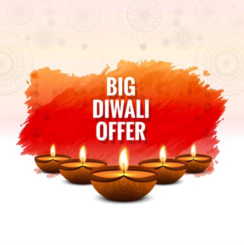 Elegantes glänzendes diwali Festivaldesign vektor