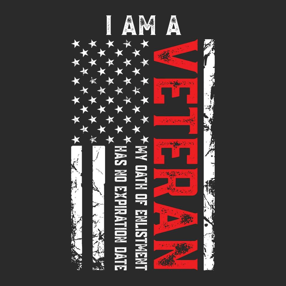 jag am en veteran- min ed har Nej utgång herr- veteran- rolig gåva t-tröjor vektor