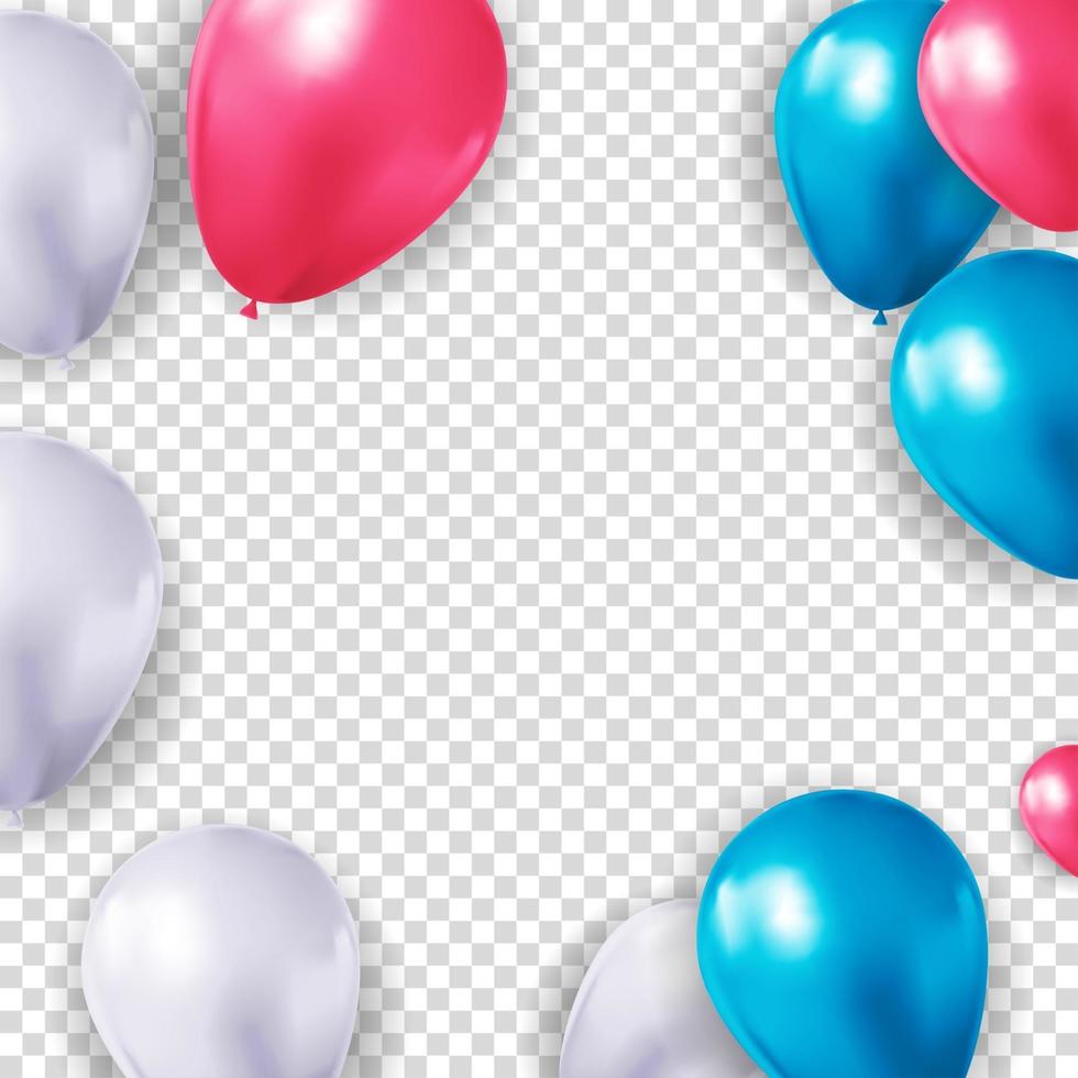 realistischer 3d Ballon für Partyfeiertagshintergrund vektor