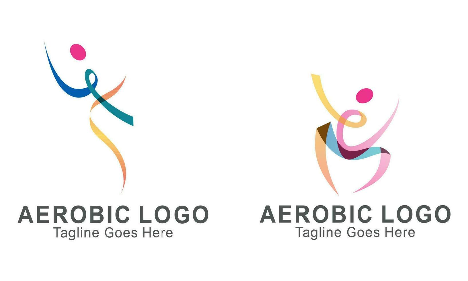 kreativ Fitness und Wellness Linie Stil Logo Design vektor