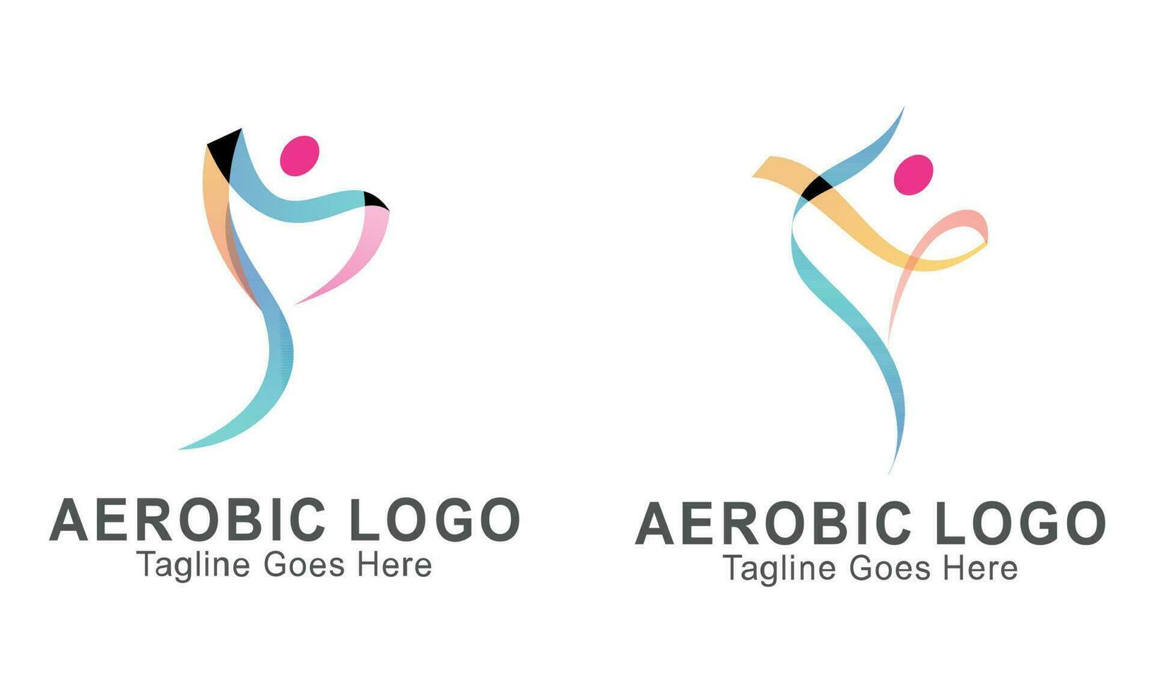 kreativ Fitness und Wellness Linie Stil Logo Design vektor