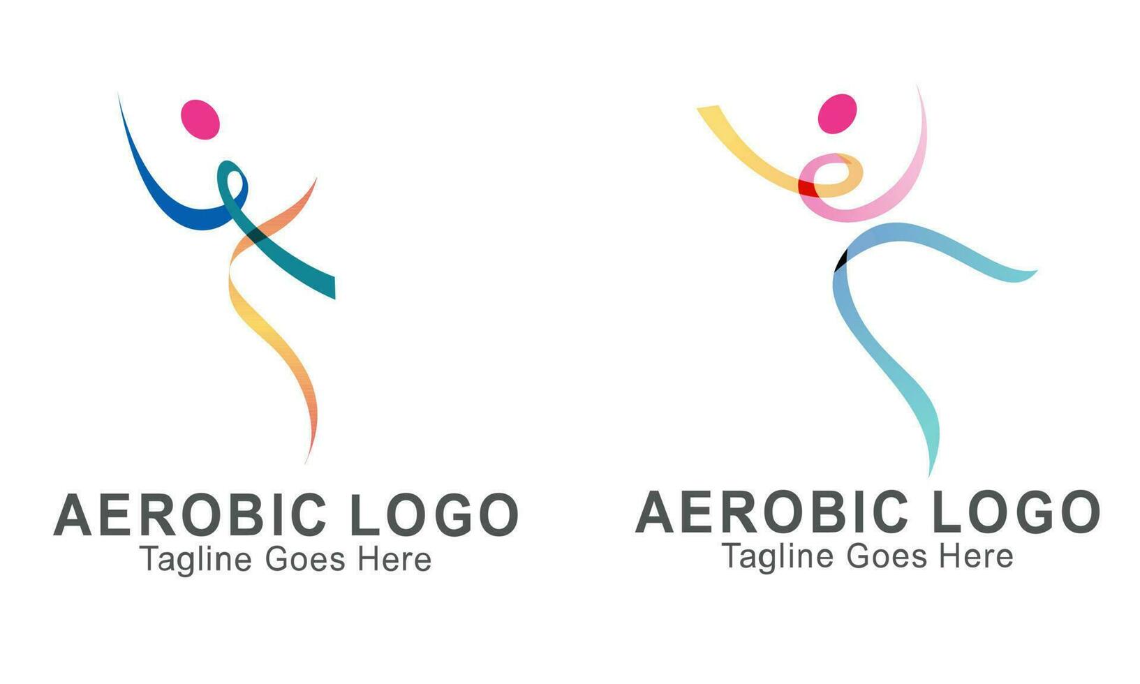 kreativ Fitness und Wellness Linie Stil Logo Design vektor