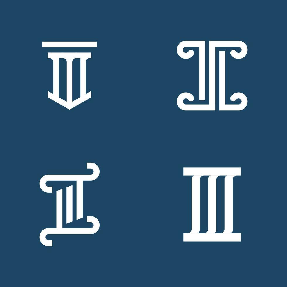 Pillar-Logo-Design für Anwaltskanzlei vektor