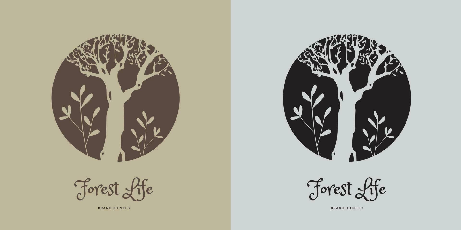 träd logotyp design för miljö avdelning identitet vektor
