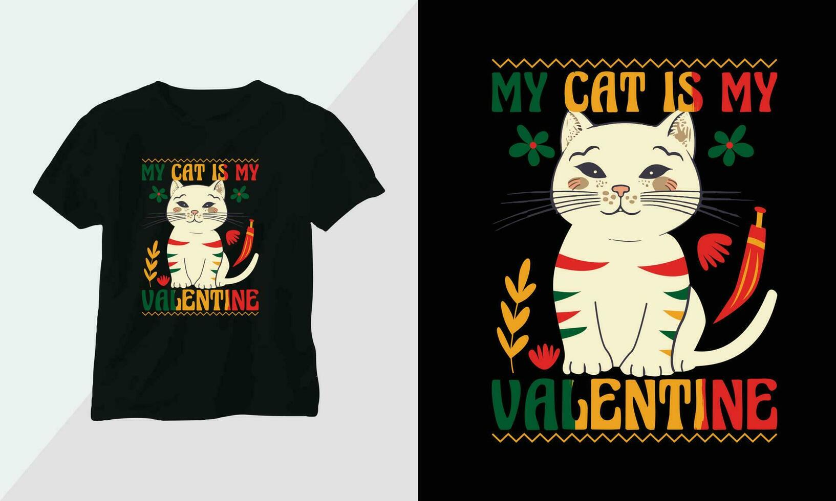 meine Katze ist meine Valentinstag - - Katze T-Shirt und bekleidung Design. Vektor drucken, Typografie, Poster, Emblem, Festival