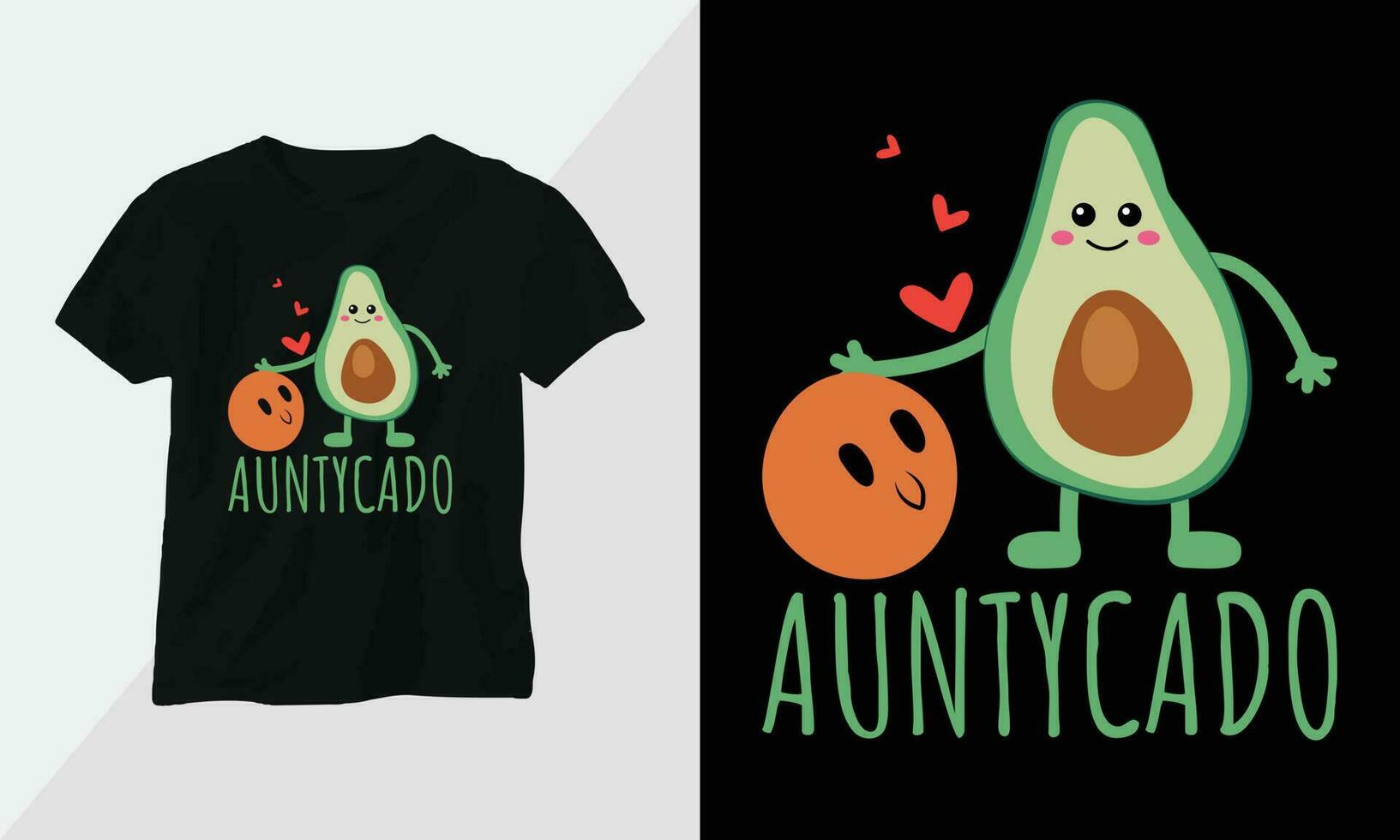 komisch Avocado T-Shirt Design Konzept bekleidung Design Karikatur Typografie vektor