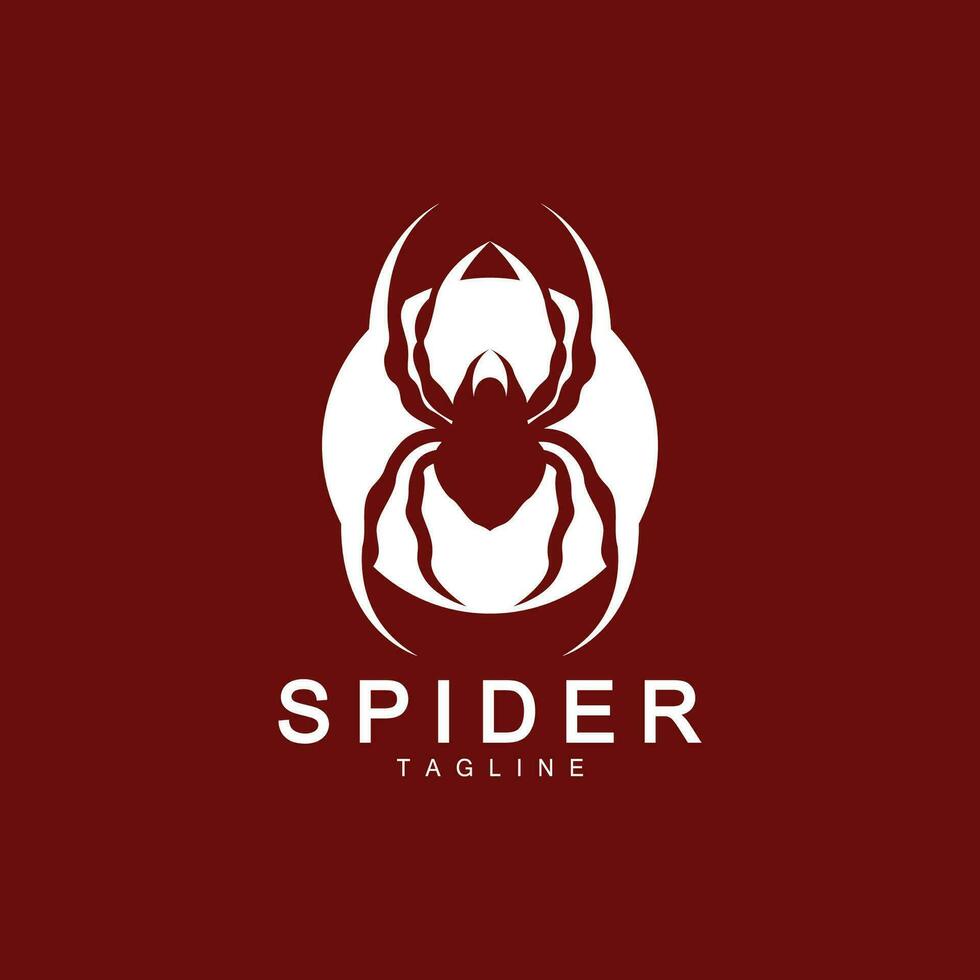 Spinne Logo, Insekt Tier Vektor, minimalistisch Design Symbol Illustration Silhouette vektor