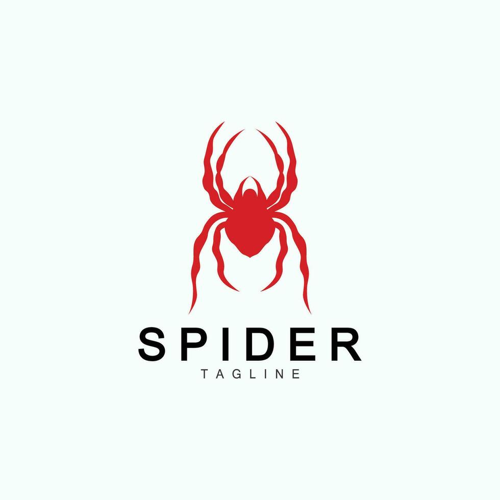 Spindel logotyp, insekt djur- vektor, minimalistisk design symbol illustration silhuett vektor