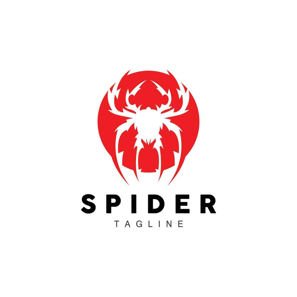 Spinne Logo, Insekt Tier Vektor, minimalistisch Design Symbol Illustration Silhouette vektor